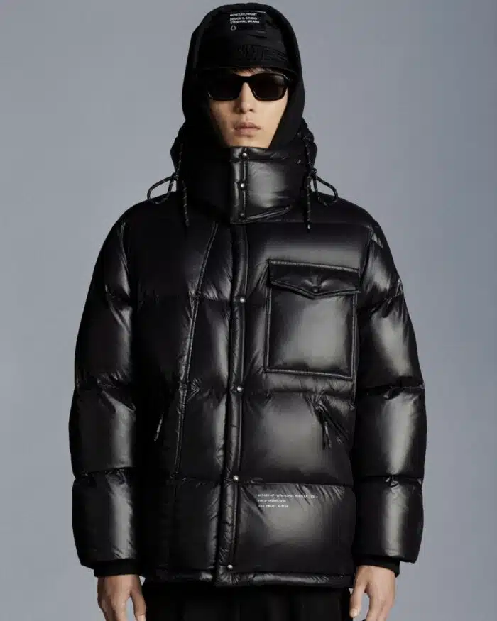 Moncler X FRGMT Anthemyx Quilted Shell Hooded Down Jacket, Black