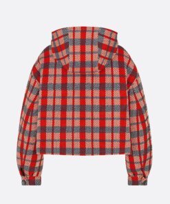 Dior Check'n'Dior Cotton and Wool Hooded Blouson