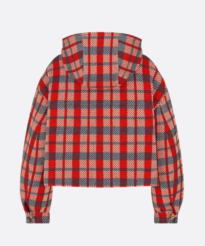 Dior Check'n'Dior Cotton and Wool Hooded Blouson