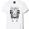 Men's Summer Lion With Earrings Print T-shirt