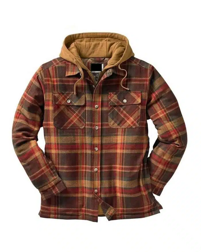 Asstseries Multicolor Cotton Plaid Hooded Shirt Jacket