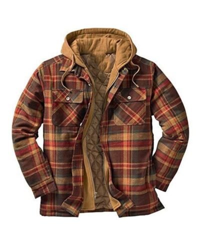 Asstseries Multicolor Cotton Plaid Hooded Shirt Jacket
