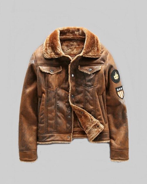 Ame Rag Military Bomber Tactical Leather Jackets