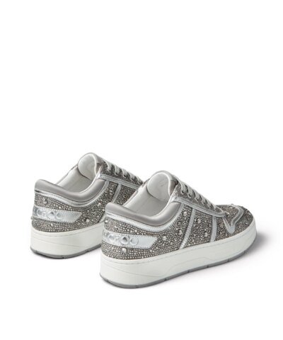 Jimmy Choo Hawaii Lace-Up Trainers with Crystal Embellishment