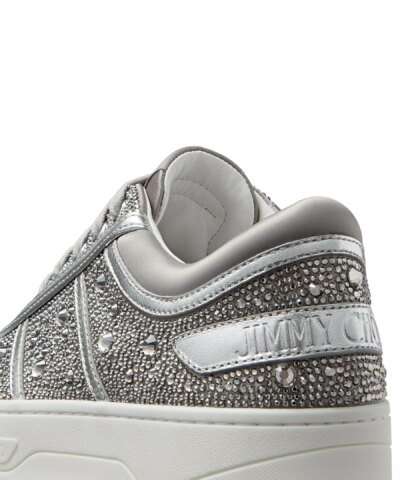 Jimmy Choo Hawaii Lace-Up Trainers with Crystal Embellishment