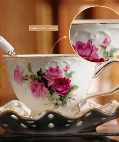 British High-Grade Bone China Tea Cup Set
