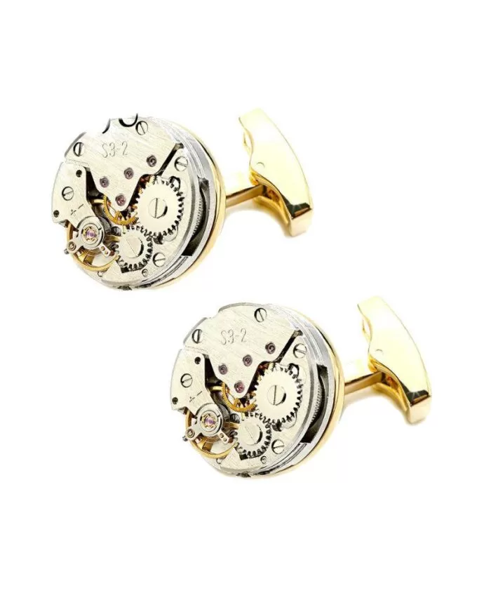 Steffe Men's Watch Movement Cufflinks