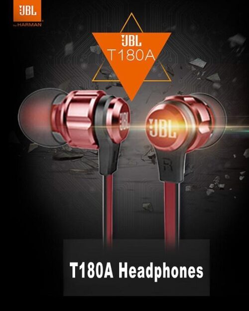 JBL T180A Earphone 3.5mm Earphones Wired Stereo Headset