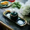 Zuo Luxury Emerald Ceramic Triple Condiment Bowl Set
