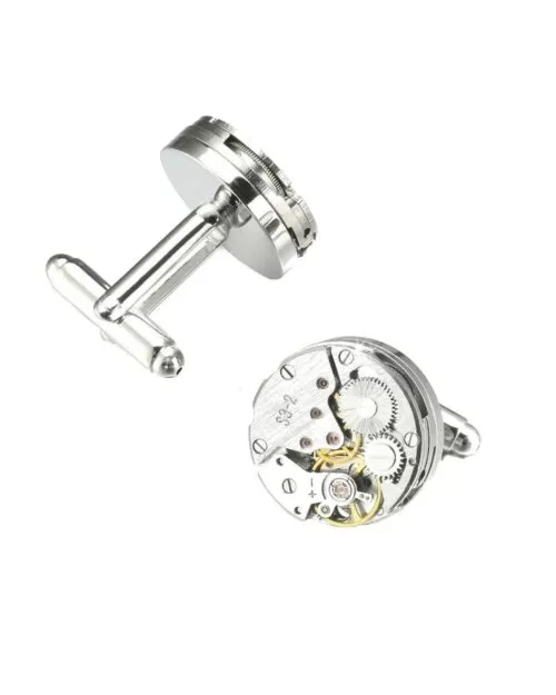 Steffe Men's Watch Movement Cufflinks