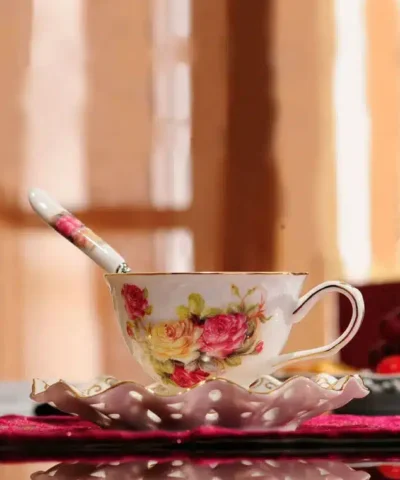 British High-Grade Bone China Tea Cup Set