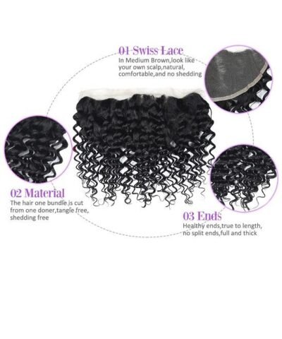 Cranberry Peruvian Deep Wave Bundles With Frontal Ear To Ear Lace Frontal Closure