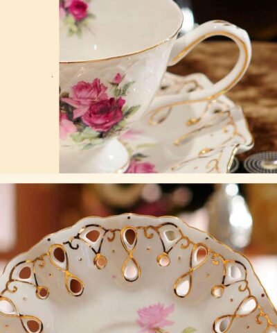 British High-Grade Bone China Tea Cup Set