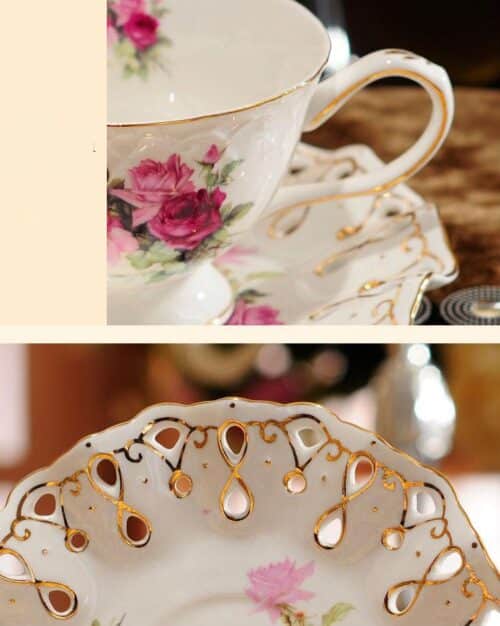 British High-Grade Bone China Tea Cup Set