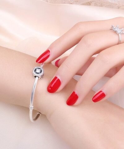 Steffe Sterling Silver Sparkling Daisies Cubic Zirconia Charms