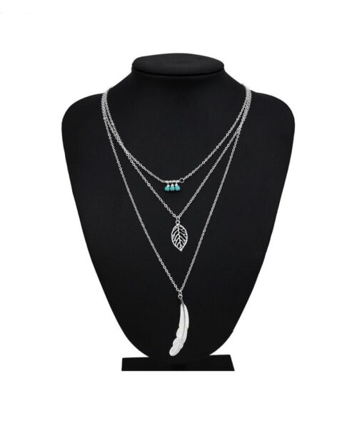 Steffe Layered Leaves Necklaces