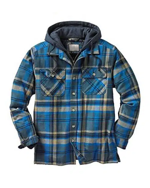 Asstseries Multicolor Cotton Plaid Hooded Shirt Jacket