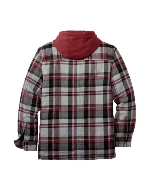 Asstseries Cotton Plaid Long-sleeved Hooded Shirt Jacket