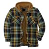 Asstseries Cotton Plaid Long-sleeved Hooded Shirt Jacket