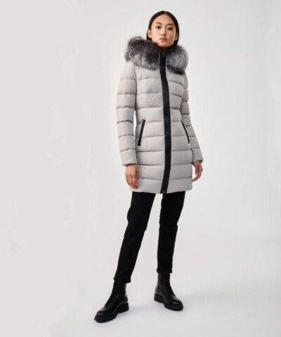 Mackage Calla Down Coat With Removable Silverfox Fur Trim