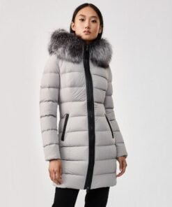 Mackage Calla Down Coat With Removable Silverfox Fur Trim