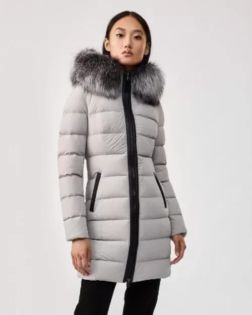 Mackage Calla Down Coat With Removable Silverfox Fur Trim