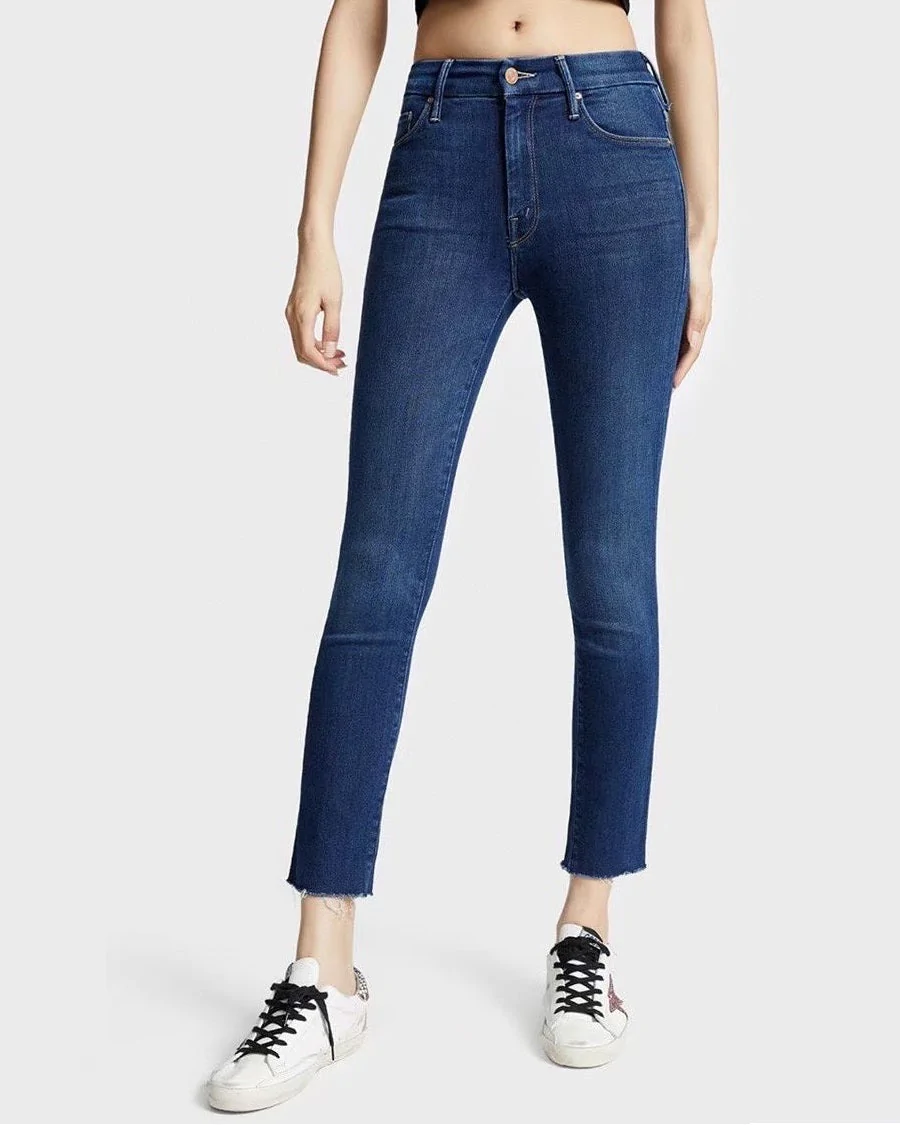 Mother High-Waist Looker Dagger Ankle Fray - Skinny Jeans