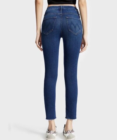 Mother High-Waist Looker Dagger Ankle Fray - Skinny Jeans