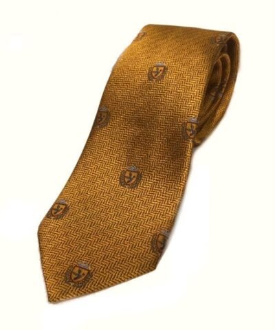 Ermenegildo Zegna Men Crown Silk Neck Tie, Gold
