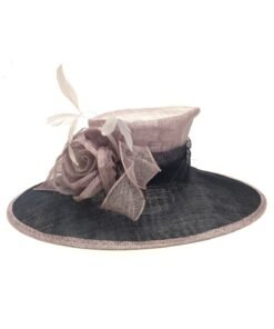 Fine Millinery by August Hat Co Bow & Feather Accented Mesh Straw Hat