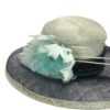 Fine Millinery by August Hat Dome Sinamy Floral Spray Feathers Derby Floppy Dress Wide Hat