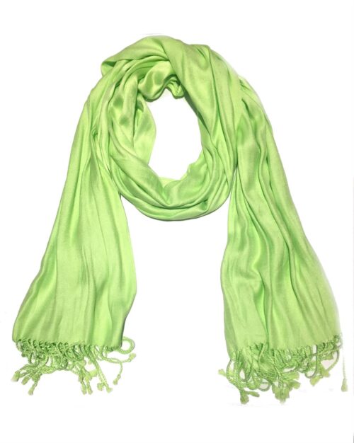 INC International Concepts Women's Solid Fringe Scarf Wrap, Chartreuse Green