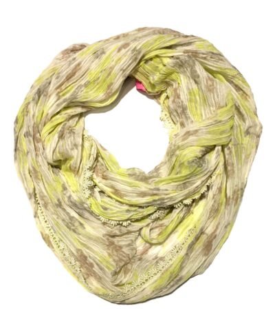Cejon Women's Metallic Ruched Infinity Scarf