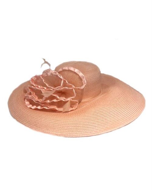 Fine Millinery by August Hat Co Adjustable Wide Brim Hibiscus Sun Hat