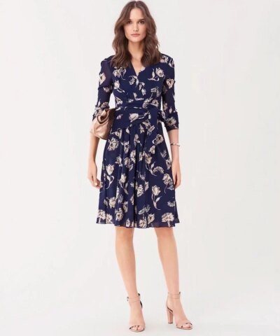 DVF Leilah Silk-Chiffon Midi Dress