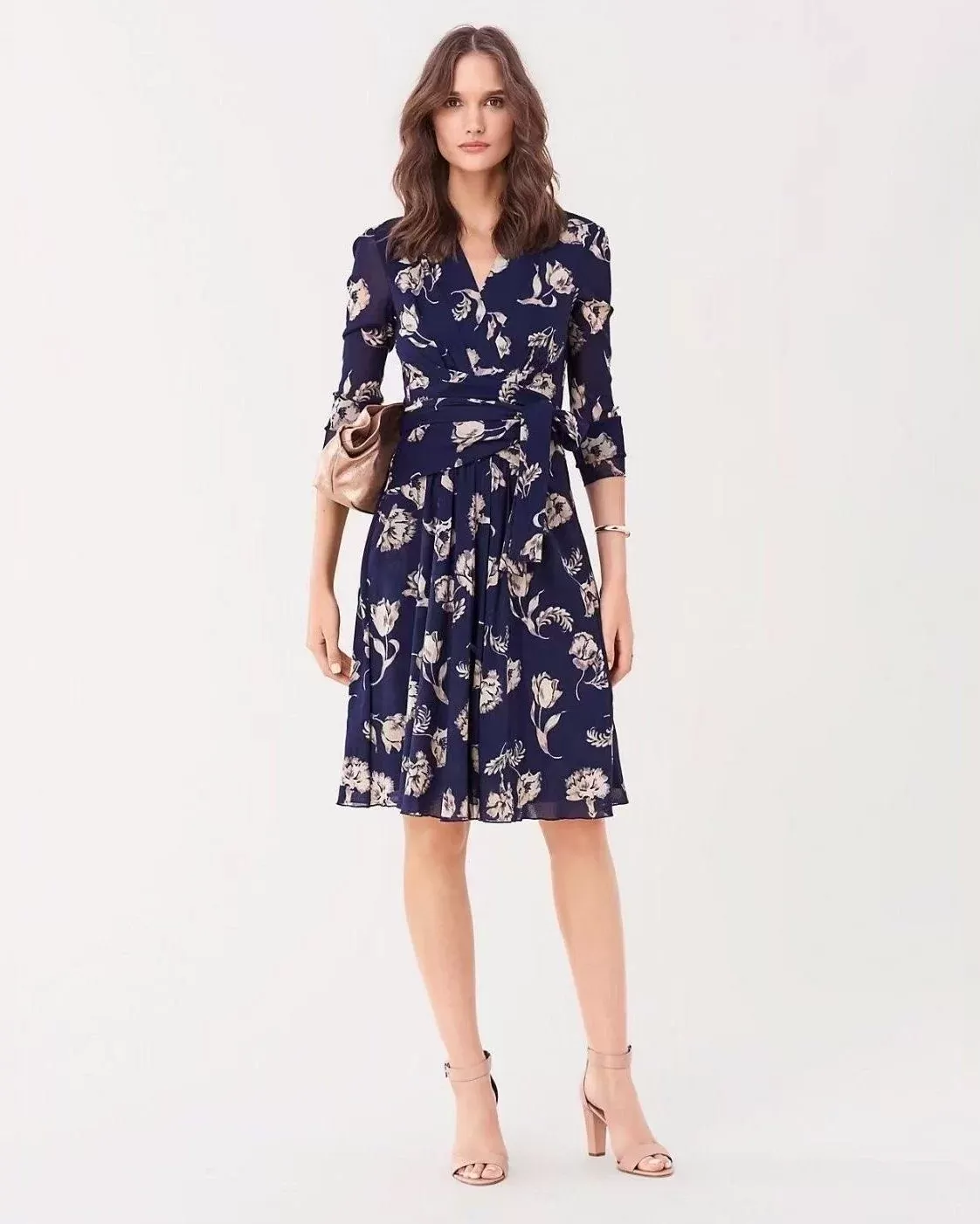 DVF Leilah Silk-Chiffon Midi Dress