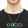 Gucci Feline Head Sterling Silver Necklace