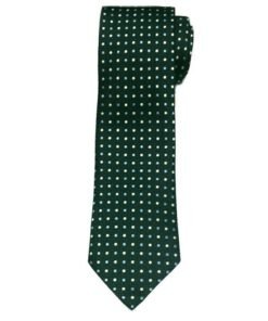 Ermenegildo Zegna Dots Silk Tie, Hunter Green