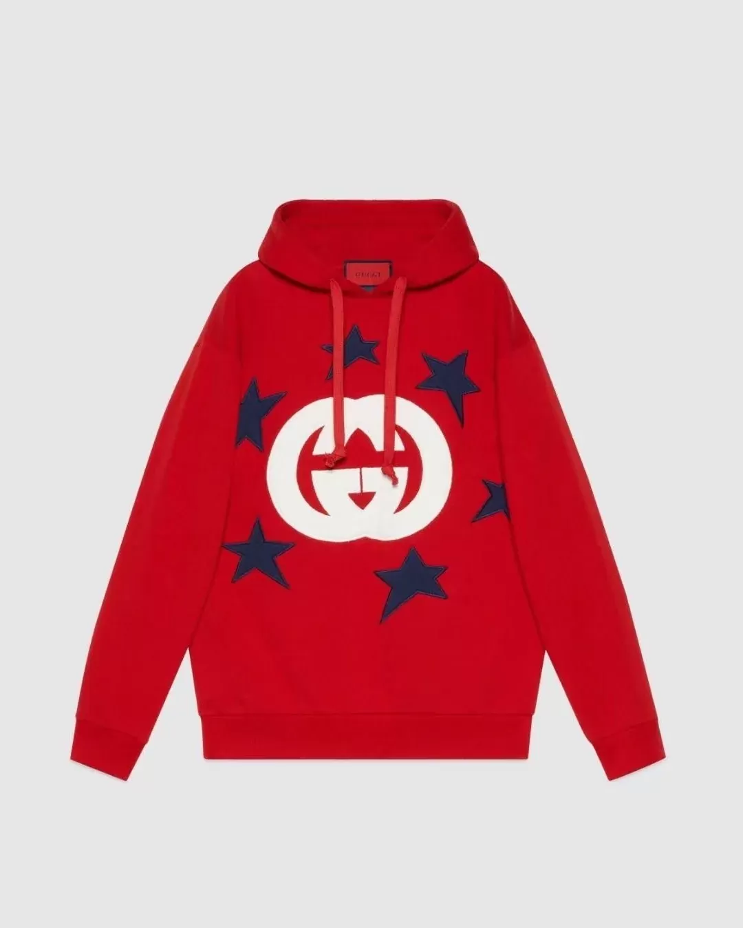 Gucci Star Embroidered Applique Double G Logo Hoodie