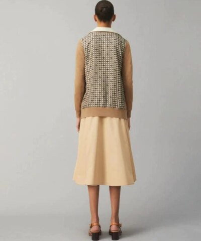 Tory Burch Silk-Back Cardigan
