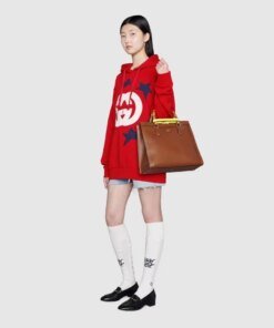 Gucci Star Embroidered Applique Double G Logo Hoodie