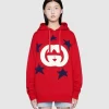 Gucci Star Embroidered Applique Double G Logo Hoodie
