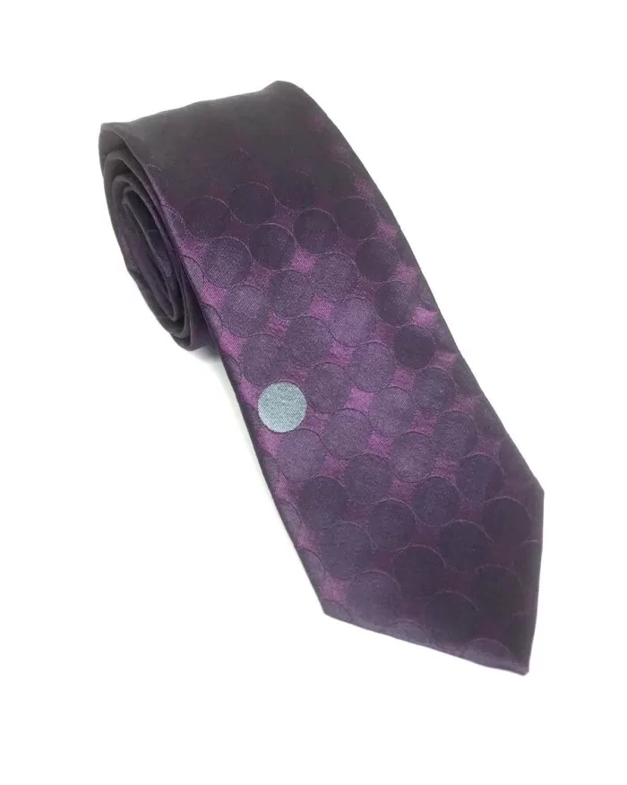 Embellished Textured Dot-Pattern Silk Necktie