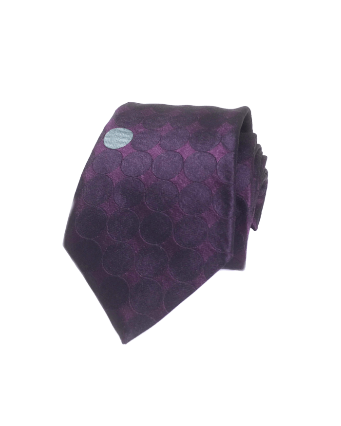 Embellished Textured Dot-Pattern Silk Necktie