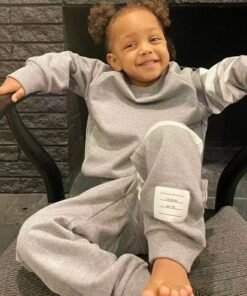 Thom Browne Kids Loopback Jersey 4-Bar Track Pants