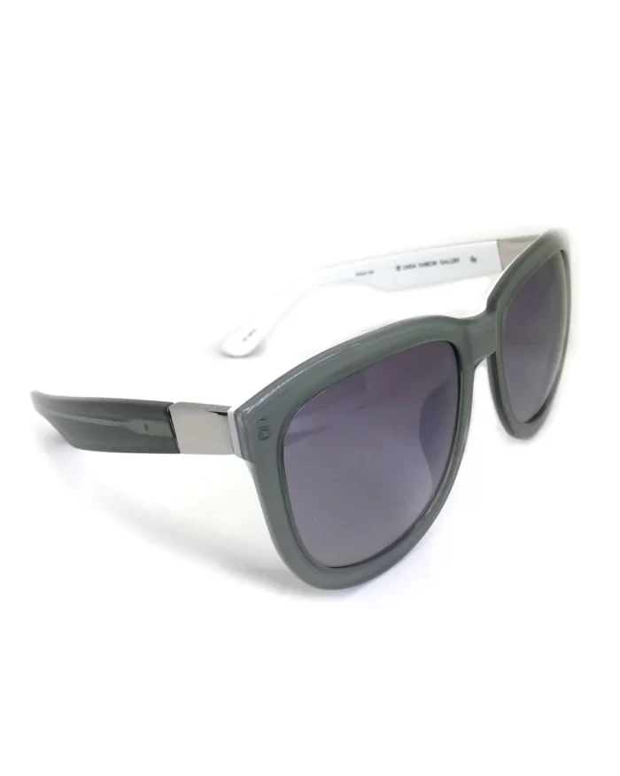 LINDA FARROW TEMPLE D-FRAME SUNGLASSES