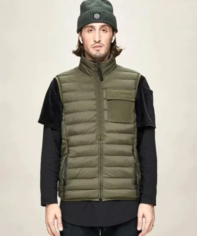 Stone Island Gilet - Garment Dyed Micro Yarn Down Packable