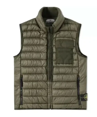 Stone Island Gilet - Garment Dyed Micro Yarn Down Packable