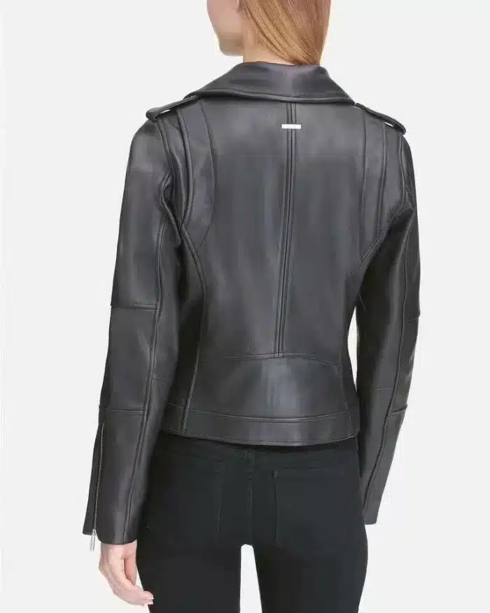 DKNY Leather Moto Jacket
