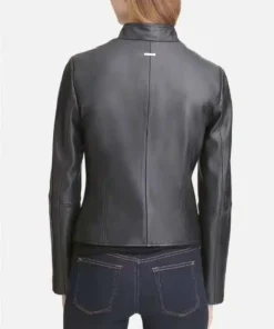 DKNY Women's Leather Moto Jacket